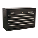 Topchest 5 Drawer with Ball Bearing Slides - Black | Pipe Manufacturers Ltd..