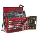 Topchest 5 Drawer with Ball Bearing Slides - Red & 230pc Tool Kit | Pipe Manufacturers Ltd..