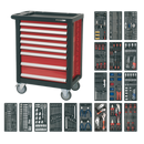 Rollcab 8 Drawer with Ball Bearing Slides & 707pc Tool Kit | Pipe Manufacturers Ltd..