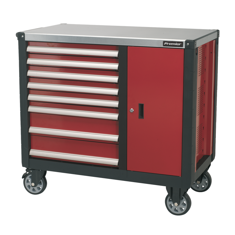 Mobile Workstation 8 Drawer with Ball Bearing Slides | Pipe Manufacturers Ltd..