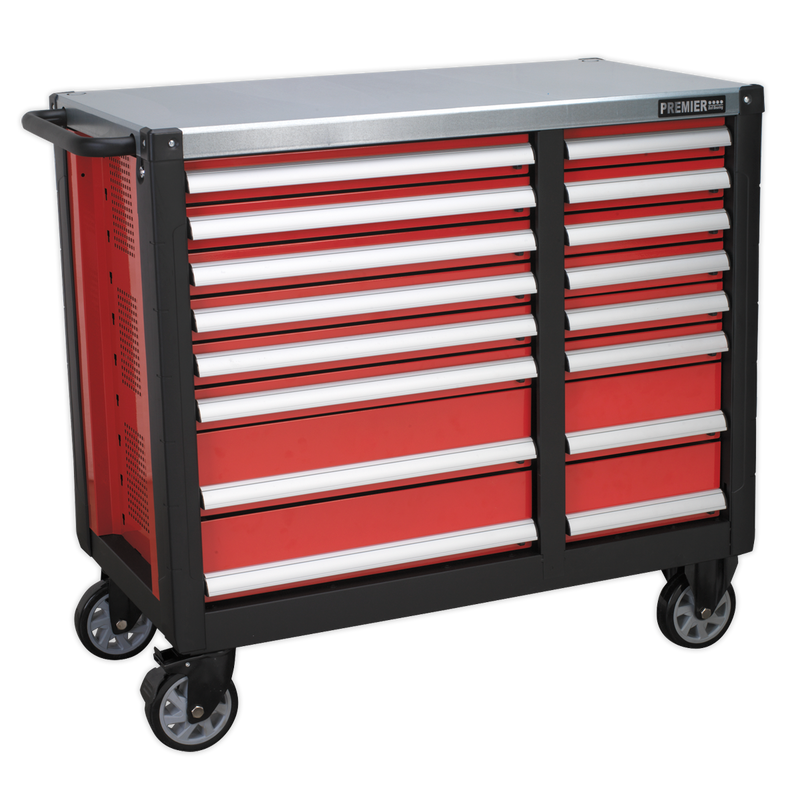Mobile Workstation 16 Drawer with Ball Bearing Slides | Pipe Manufacturers Ltd..