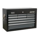 Topchest 9 Drawer with Ball Bearing Slides - Black/Grey | Pipe Manufacturers Ltd..