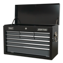 Topchest 9 Drawer with Ball Bearing Slides - Black/Grey | Pipe Manufacturers Ltd..