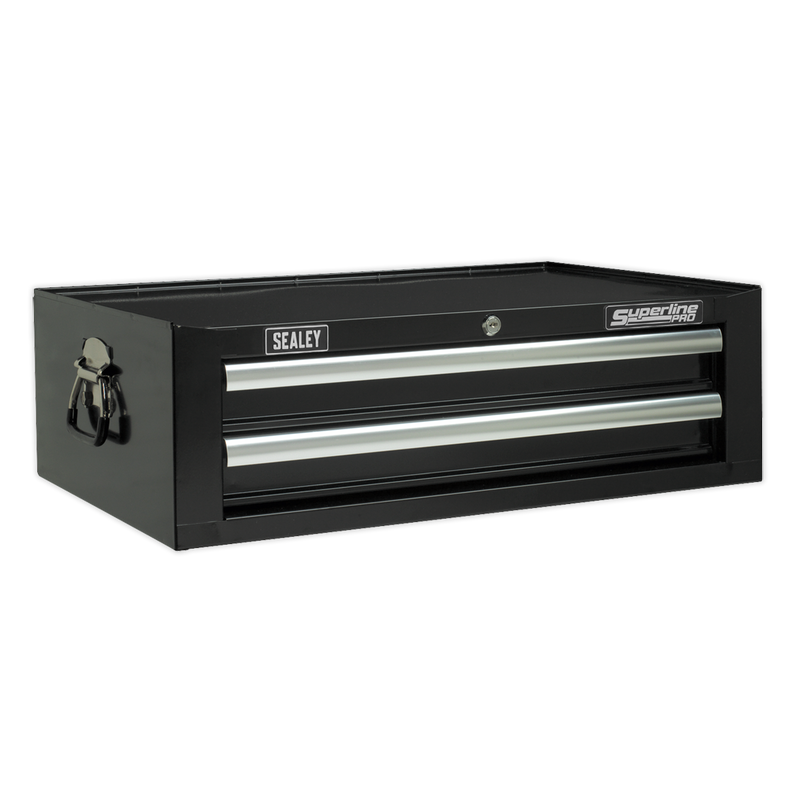 Mid-Box 2 Drawer with Ball Bearing Slides - Black | Pipe Manufacturers Ltd..