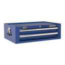 Mid-Box 2 Drawer with Ball Bearing Slides - Blue | Pipe Manufacturers Ltd..