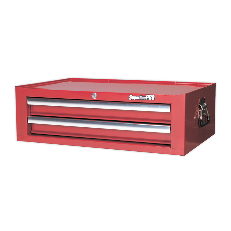 Mid-Box 2 Drawer with Ball Bearing Slides - Red | Pipe Manufacturers Ltd..