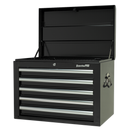 Topchest 5 Drawer with Ball Bearing Slides - Black | Pipe Manufacturers Ltd..