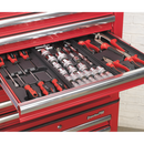 Topchest 5 Drawer with Ball Bearing Slides - Red | Pipe Manufacturers Ltd..