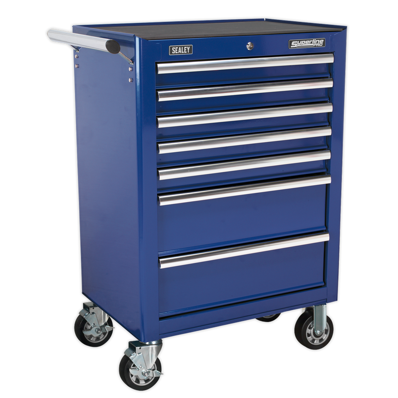 Rollcab 7 Drawer with Ball Bearing Slides - Blue | Pipe Manufacturers Ltd..