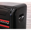 Topchest 4 Drawer Retro Style - Black with Red Anodised Drawer Pulls | Pipe Manufacturers Ltd..