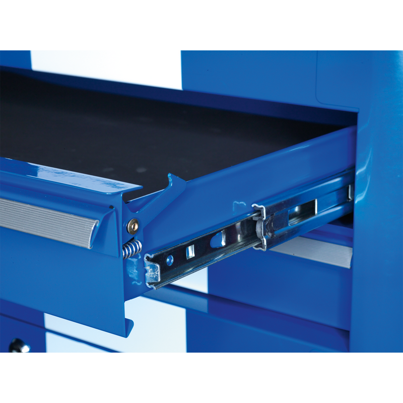 Topchest 4 Drawer Retro Style - Blue with White Stripes | Pipe Manufacturers Ltd..