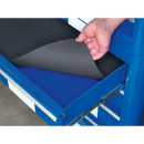 Topchest 4 Drawer Retro Style - Blue with White Stripes | Pipe Manufacturers Ltd..