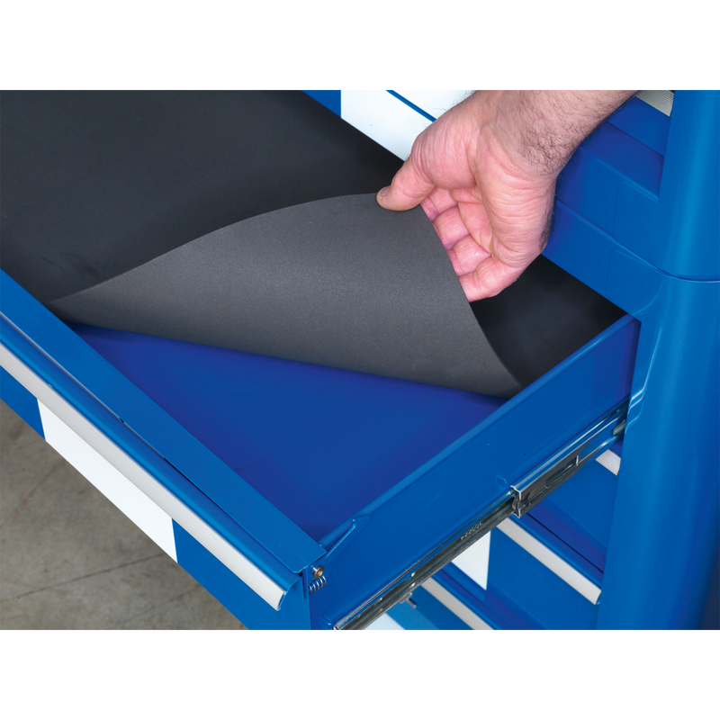Topchest 4 Drawer Retro Style - Blue with White Stripes | Pipe Manufacturers Ltd..