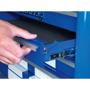 Topchest 4 Drawer Retro Style - Blue with White Stripes | Pipe Manufacturers Ltd..