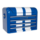 Topchest 4 Drawer Retro Style - Blue with White Stripes | Pipe Manufacturers Ltd..