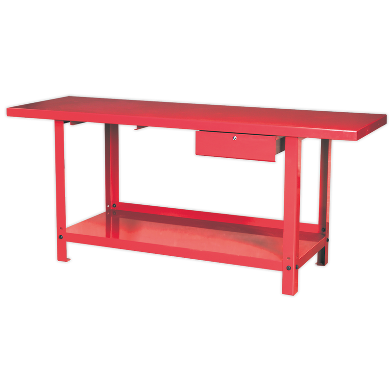 Workbench Steel 2m with 1 Drawer | Pipe Manufacturers Ltd..