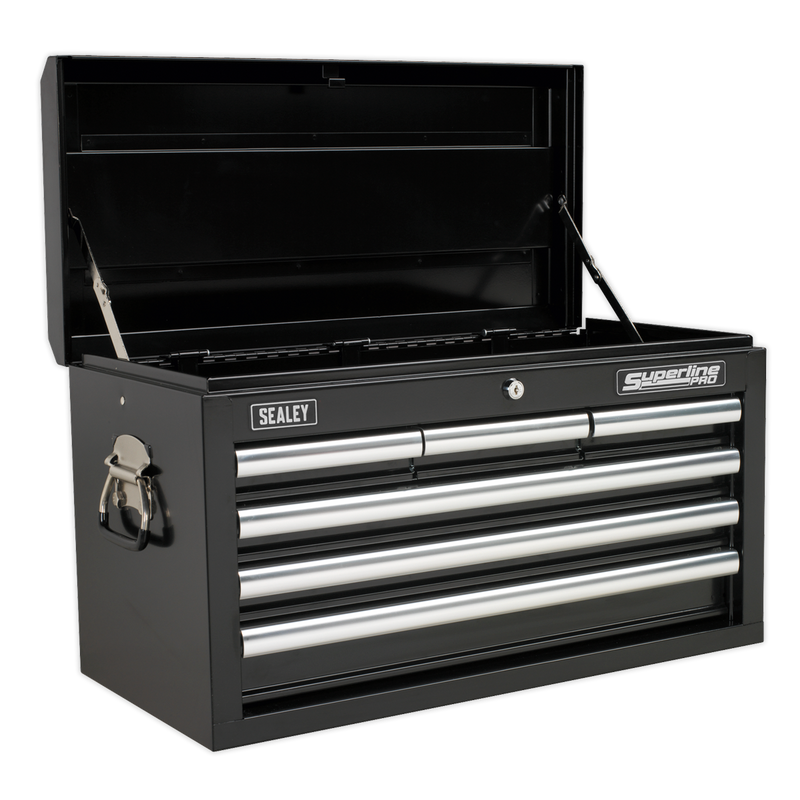 Topchest 6 Drawer with Ball Bearing Slides - Black | Pipe Manufacturers Ltd..