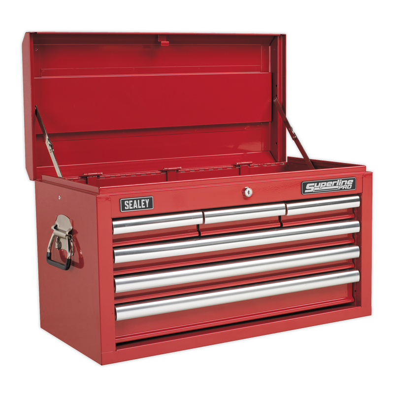 Topchest 6 Drawer with Ball Bearing Slides - Red | Pipe Manufacturers Ltd..