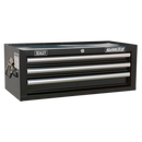 Mid-Box 3 Drawer with Ball Bearing Slides - Black | Pipe Manufacturers Ltd..