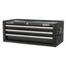 Mid-Box 3 Drawer with Ball Bearing Slides - Black | Pipe Manufacturers Ltd..