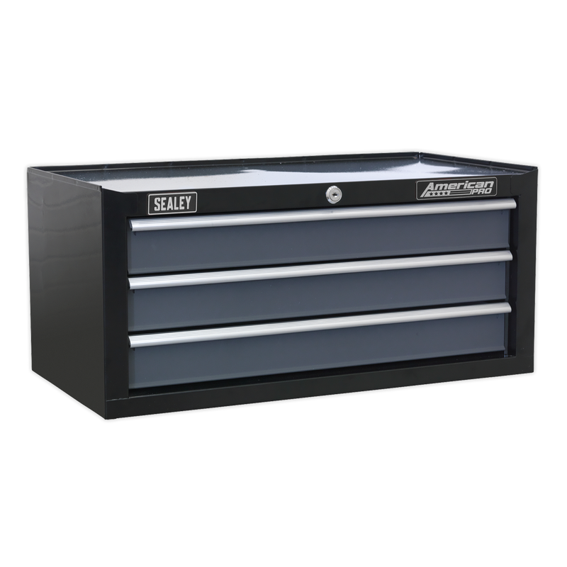 Mid-Box 3 Drawer with Ball Bearing Slides - Black/Grey | Pipe Manufacturers Ltd..