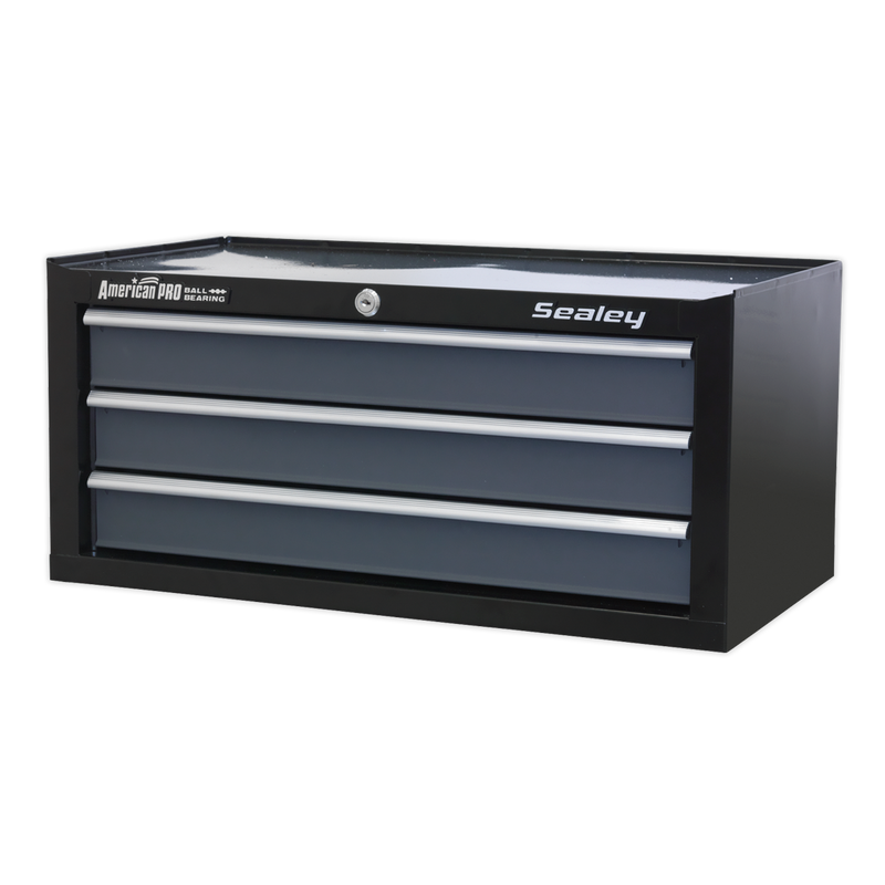 Mid-Box 3 Drawer with Ball Bearing Slides - Black/Grey | Pipe Manufacturers Ltd..