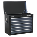Topchest 5 Drawer with Ball Bearing Slides - Black/Grey | Pipe Manufacturers Ltd..