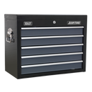 Topchest 5 Drawer with Ball Bearing Slides - Black/Grey | Pipe Manufacturers Ltd..
