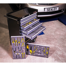 Rollcab 8 Drawer Ball Bearing Slides - Black/Grey with 136pc Tool Kit | Pipe Manufacturers Ltd..