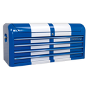 Topchest 4 Drawer Wide Retro Style - Blue with White Stripes | Pipe Manufacturers Ltd..