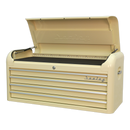Topchest 4 Drawer Wide Retro Style - Cream | Pipe Manufacturers Ltd..