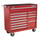 Rollcab 12 Drawer with Ball Bearing Slides Heavy-Duty - Red | Pipe Manufacturers Ltd..