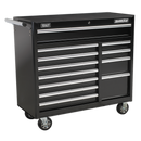 Rollcab 12 Drawer with Ball Bearing Slides Heavy-Duty - Black | Pipe Manufacturers Ltd..