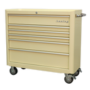 Rollcab 6 Drawer Wide Retro Style - Cream | Pipe Manufacturers Ltd..