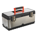 Stainless Steel Toolbox 505mm with Tote Tray | Pipe Manufacturers Ltd..