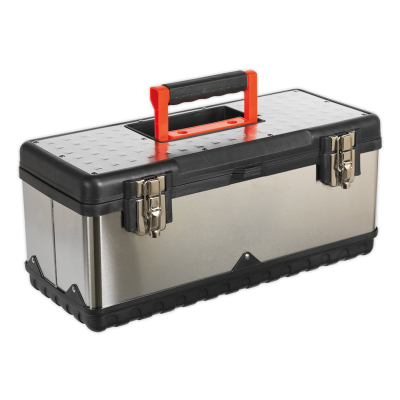 Stainless Steel Toolbox 505mm with Tote Tray | Pipe Manufacturers Ltd..