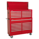 Tool Chest Combination 23 Drawer with Ball Bearing Slides - Red | Pipe Manufacturers Ltd..
