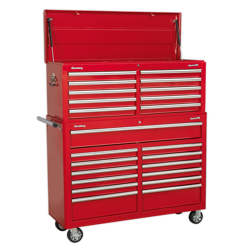 Tool Chest Combination 23 Drawer with Ball Bearing Slides - Red | Pipe Manufacturers Ltd..