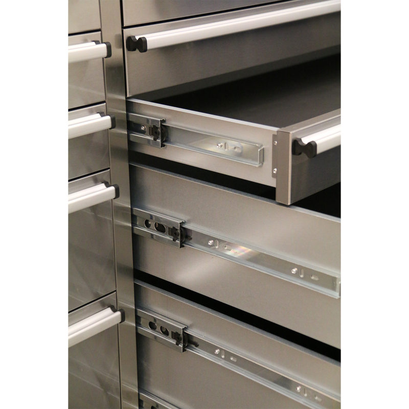 Mobile Stainless Steel Tool Cabinet 10 Drawer & Cupboard | Pipe Manufacturers Ltd..