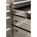 Mobile Stainless Steel Tool Cabinet 10 Drawer with Backboard & 2 Wall Cupboards | Pipe Manufacturers Ltd..