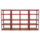 Racking Unit with 5 Shelves 150kg Capacity Per Level - Set of 4 | Pipe Manufacturers Ltd..
