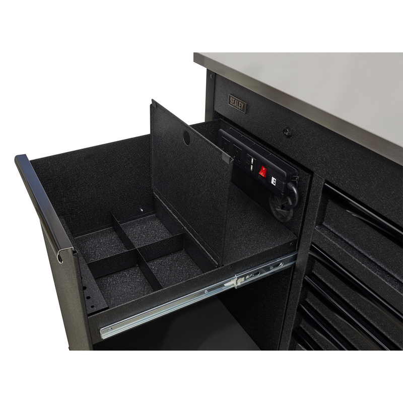 Mobile Tool Cabinet 1600mm with Power Tool Charging Drawer | Pipe Manufacturers Ltd..