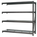 Heavy-Duty Racking Extension Pack with 4 Mesh Shelves 640kg Capacity Per Level | Pipe Manufacturers Ltd..