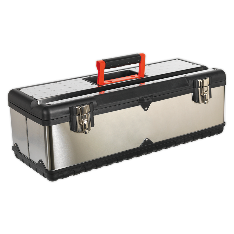 Stainless Steel Toolbox 660mm with Tote Tray | Pipe Manufacturers Ltd..