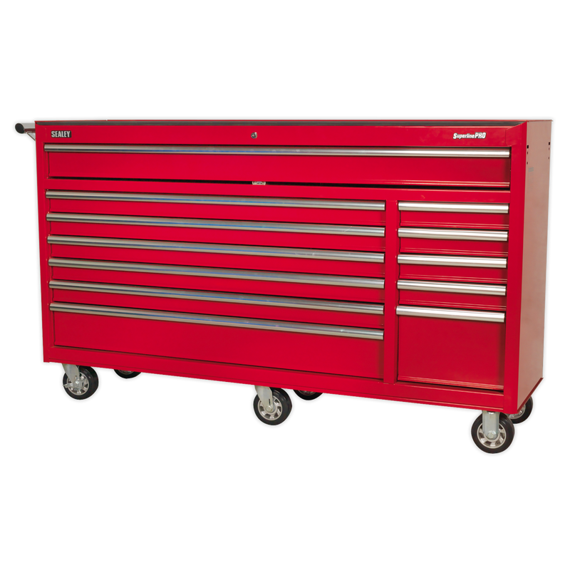 Rollcab 12 Drawer with Ball Bearing Slides Heavy-Duty - Red | Pipe Manufacturers Ltd..