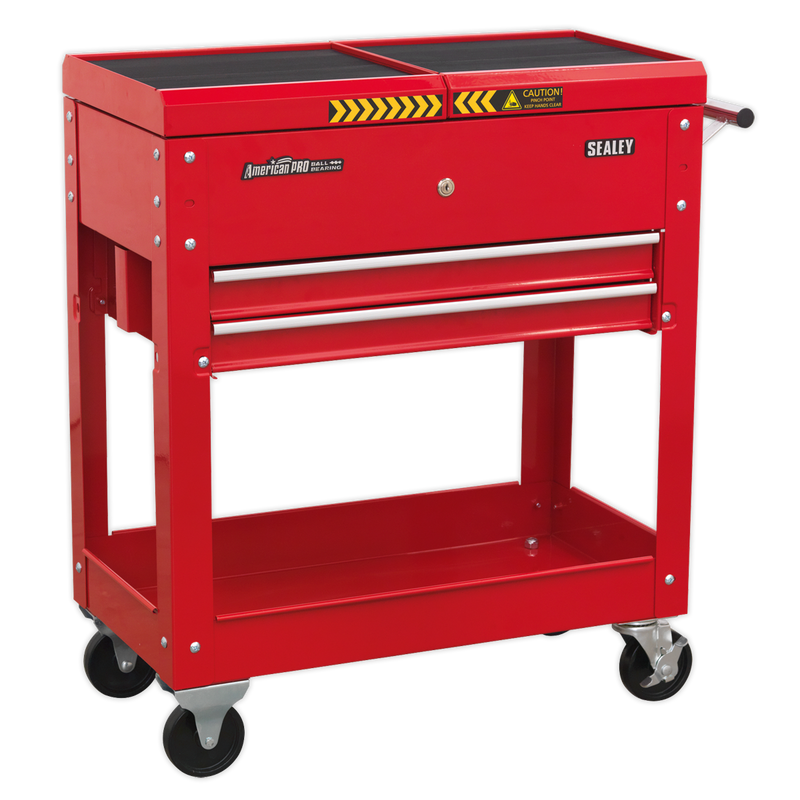 Mobile Tool & Parts Trolley - Red | Pipe Manufacturers Ltd..