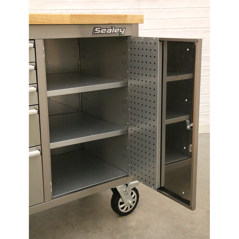 Mobile Stainless Steel Tool Cabinet 10 Drawer & Cupboard | Pipe Manufacturers Ltd..