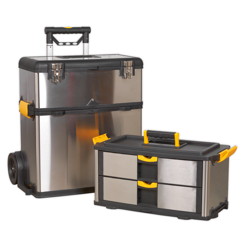Mobile Stainless Steel/Composite Toolbox - 3 Compartment | Pipe Manufacturers Ltd..