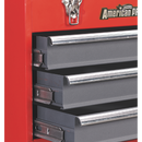 Tool Chest 3 Drawer Portable with Ball Bearing Slides - Red/Grey | Pipe Manufacturers Ltd..