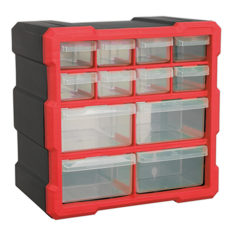 Cabinet Box 12 Drawer - Red/Black | Pipe Manufacturers Ltd..